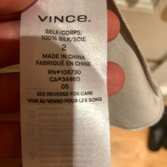 VINCE silk silver dress - Picture 5 of 7